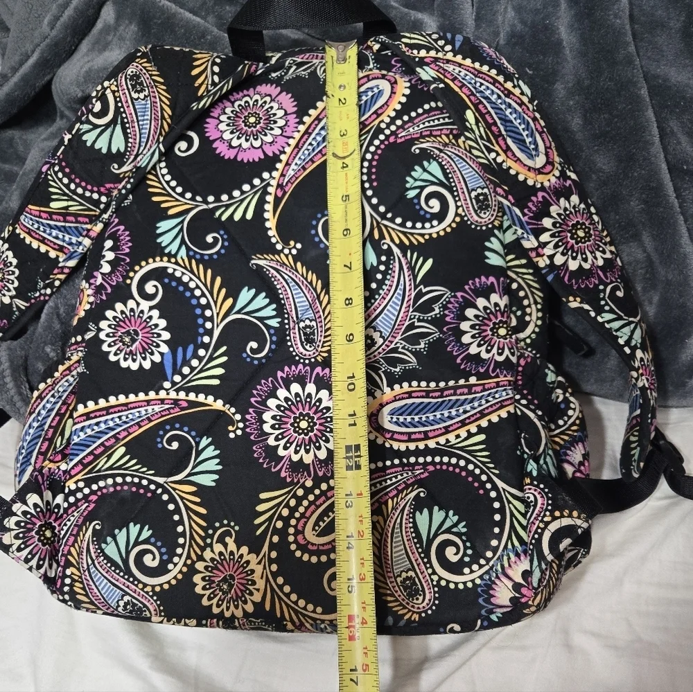 VERA BRADLEY Lighten Up Essential Backpack Bandana Swirl Pattern Computer Bag
